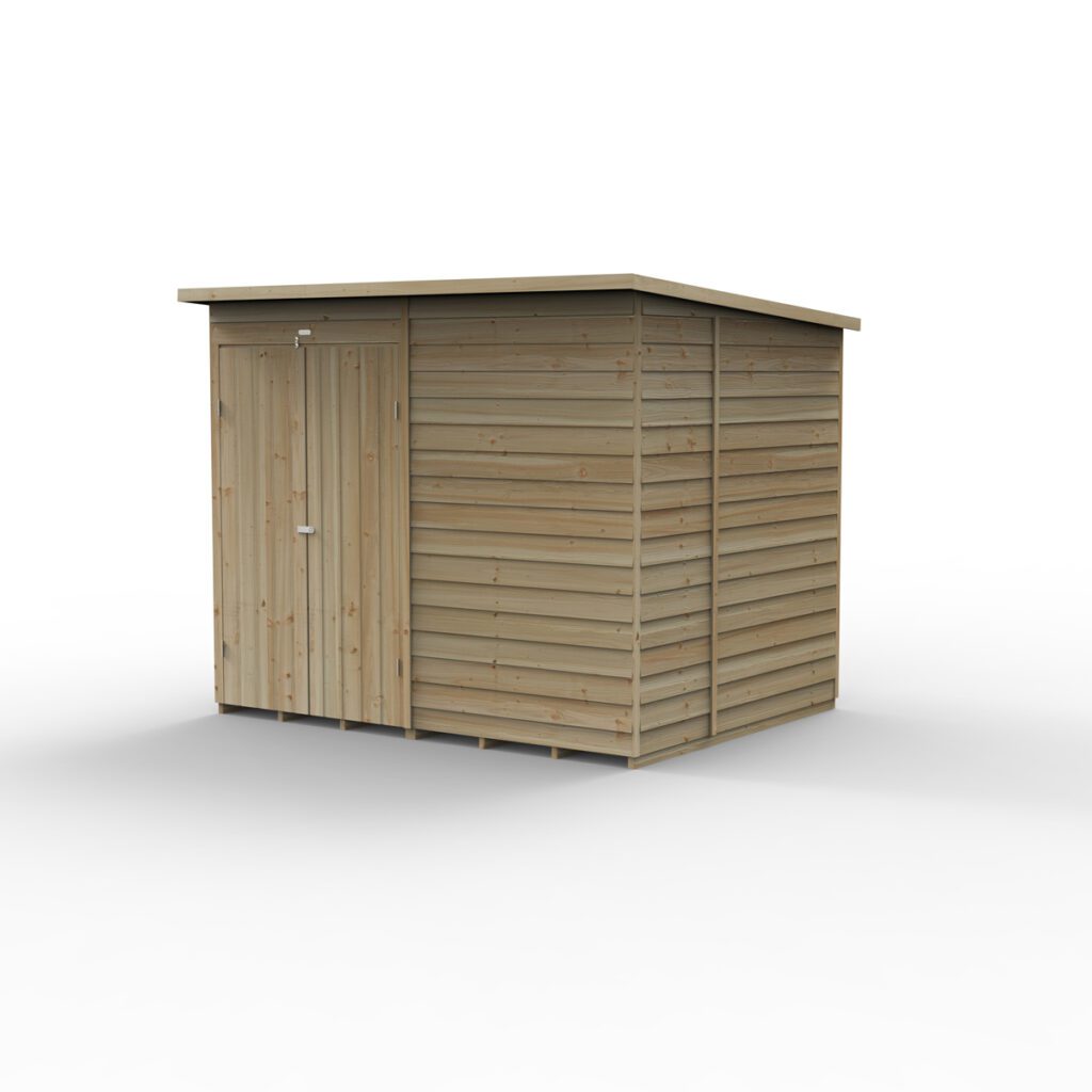 4LIFE Pent Shed 8×6 – No Windows – Double Door 5013053203927 2